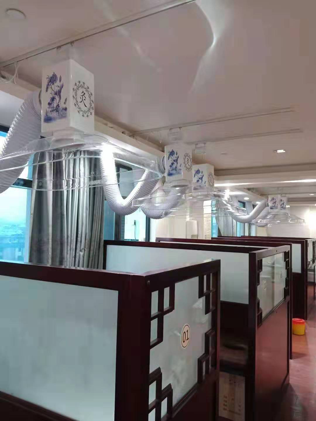 杭州中醫(yī)院(華仔)艾灸排煙系統(tǒng)安裝完工