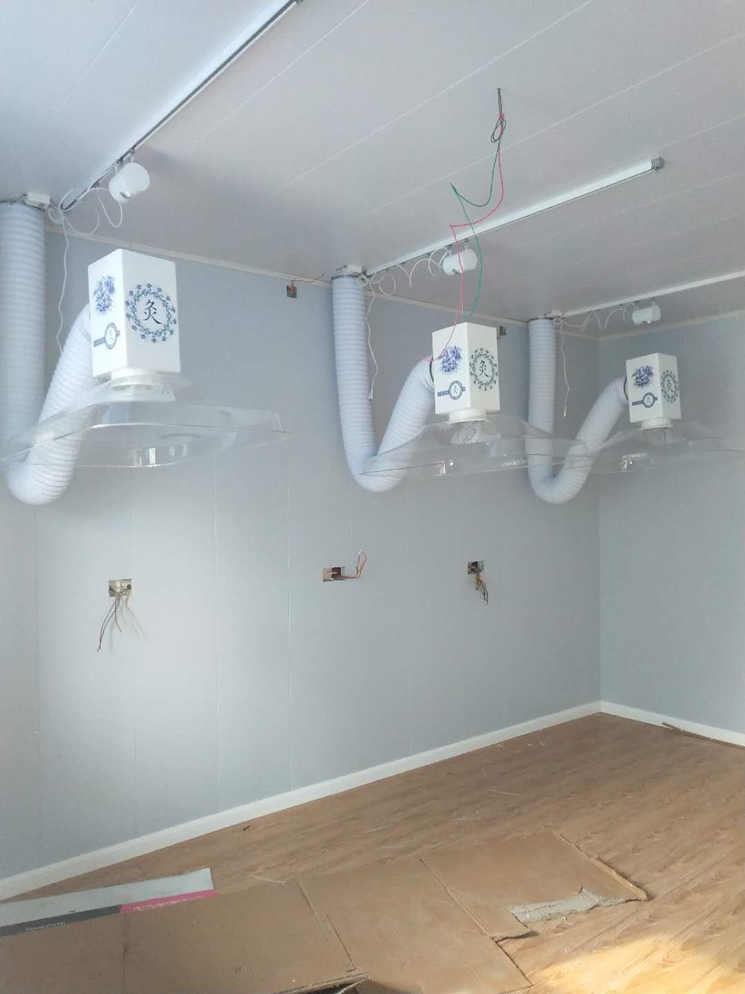 安徽(華仔)艾灸排煙系統(tǒng)安裝完工